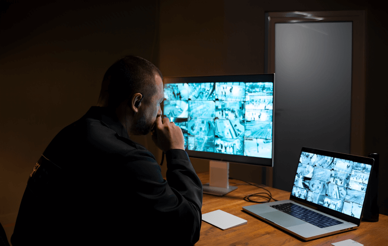 controle-de-acesso-feito-por-vigilante-monitorando